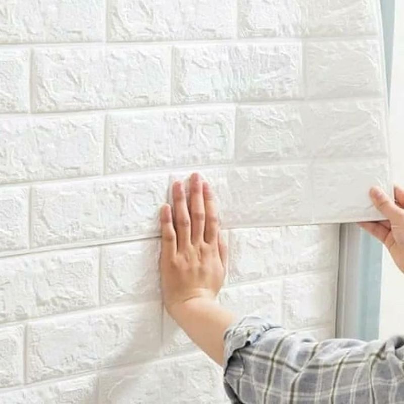 Wallpaper Dinding FOAM Timbul 3D Bata CLASSIC BRICK 70 x 77 cm / Wallpaper Bata 3D