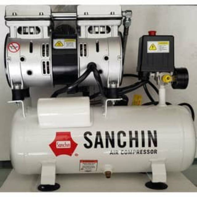 Air Compressor Listrik Sanchin 3/4 HP, CSC-090A, Silent, Oil Free,