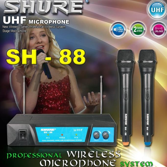 Shure Mic Microphone wireless SHURE SH-88 Wireless Uhf