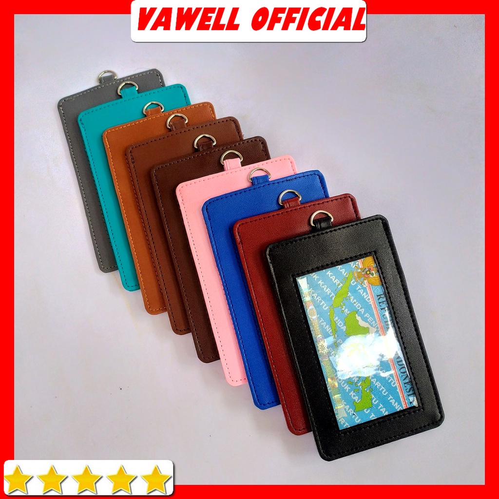 

VO_ Name Tag ID Card Kulit Holder Lanyard Name Tag ID Card Kulit Muat 3 Slot Kartu Termurah