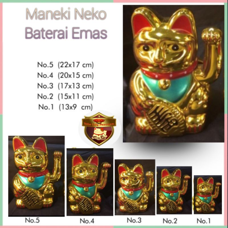 KUCING HOKI / Maneki Neko Klasik / Manekineko Emas / Lucky Cat