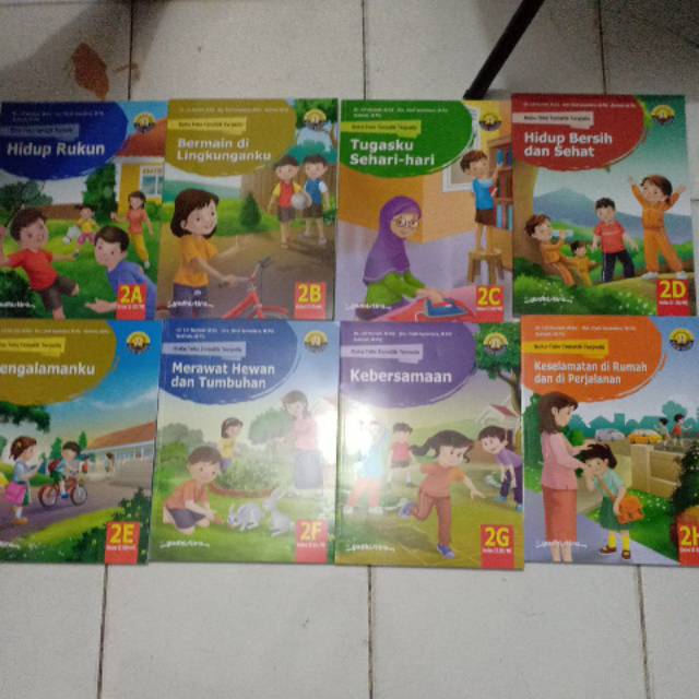 Buku teks tematik terpadu untuk SD kelas II (PAKET 2A-2H)