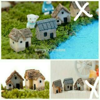 Miniature rumah Gubuk dekorasi terrarium bahan terrarium Miniature rumah Gubuk dekorasi terrarium bahan terrarium