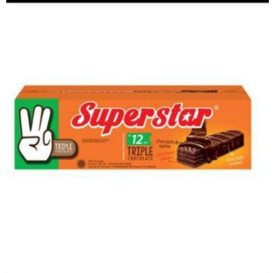 

Super Star Wafer Coklat 12Pcs