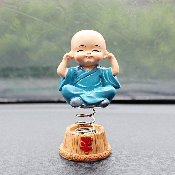 berkualitas     lvi boneka 4Pcs Set Spring Cute Cartoon Little Monk Doll Decoration Auto Dashboard