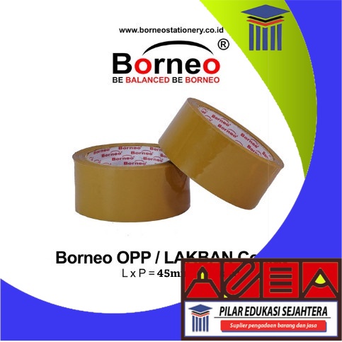 

OPP TAPE | PLAKBAN | LAKBAN BORNEO 45 MM X 80y COKLAT