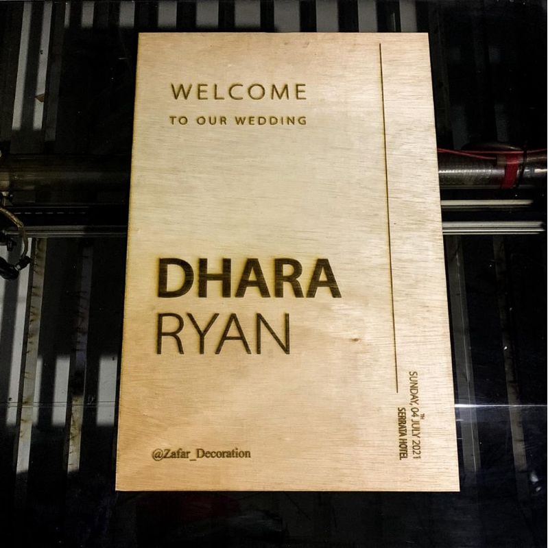 WELCOME SIGN WEDDING || Papan Nama Acara Lamaran/Pernikahan