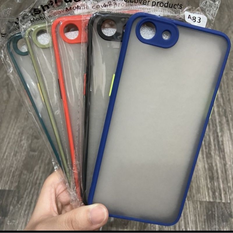 Oppo A83 Case Dove +Kamera Matte Transparan Slim Fuze Macaron Casing Oppo A83