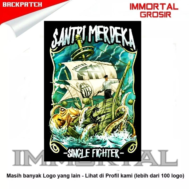 Backpatch emblem punggung santri merdeka jumbo besar
