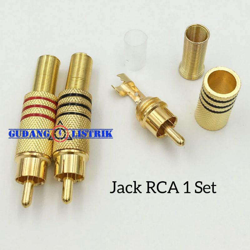 Jack Audio RCA Gold Bahan Kuningan Untuk Konektor Audio