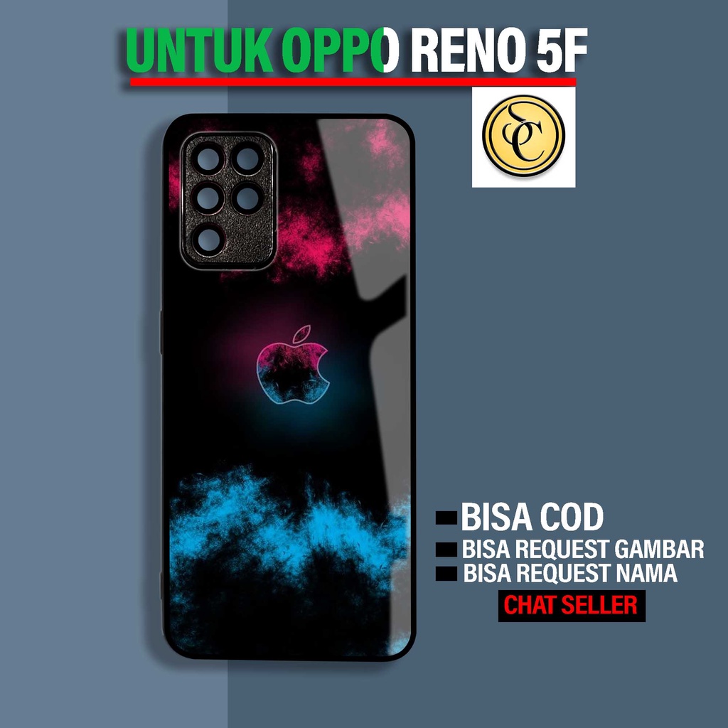 Case Oppo Reno 5F - Case Glossy Reno 5F [ Apel colors 2 ] - Hardcase Oppo Reno 5F - Softcase Oppo Re