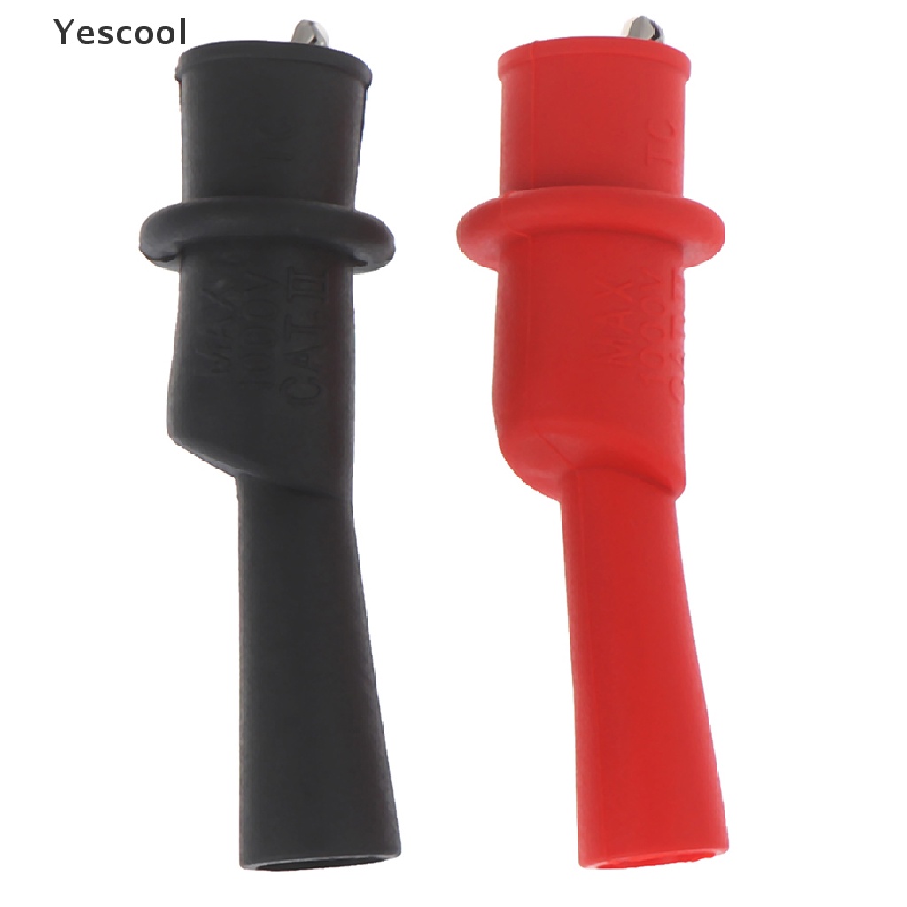 Yes 2pcs Kabel Jepit Buaya Insulated Untuk MultiMeter