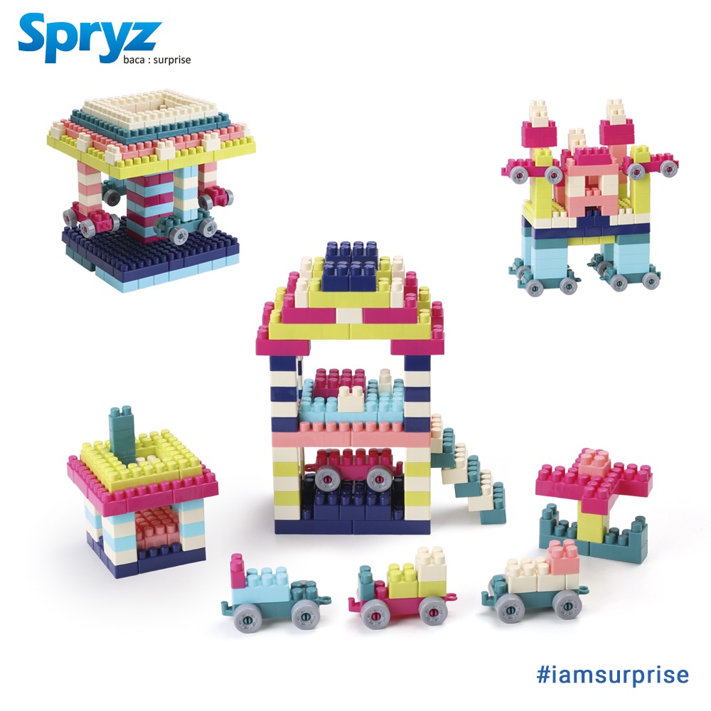 Spryz Builder Mainan Bricks Block 280 pcs