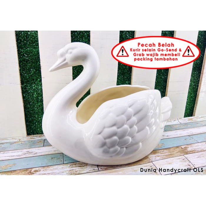 Vas / Pot Keramik Angsa