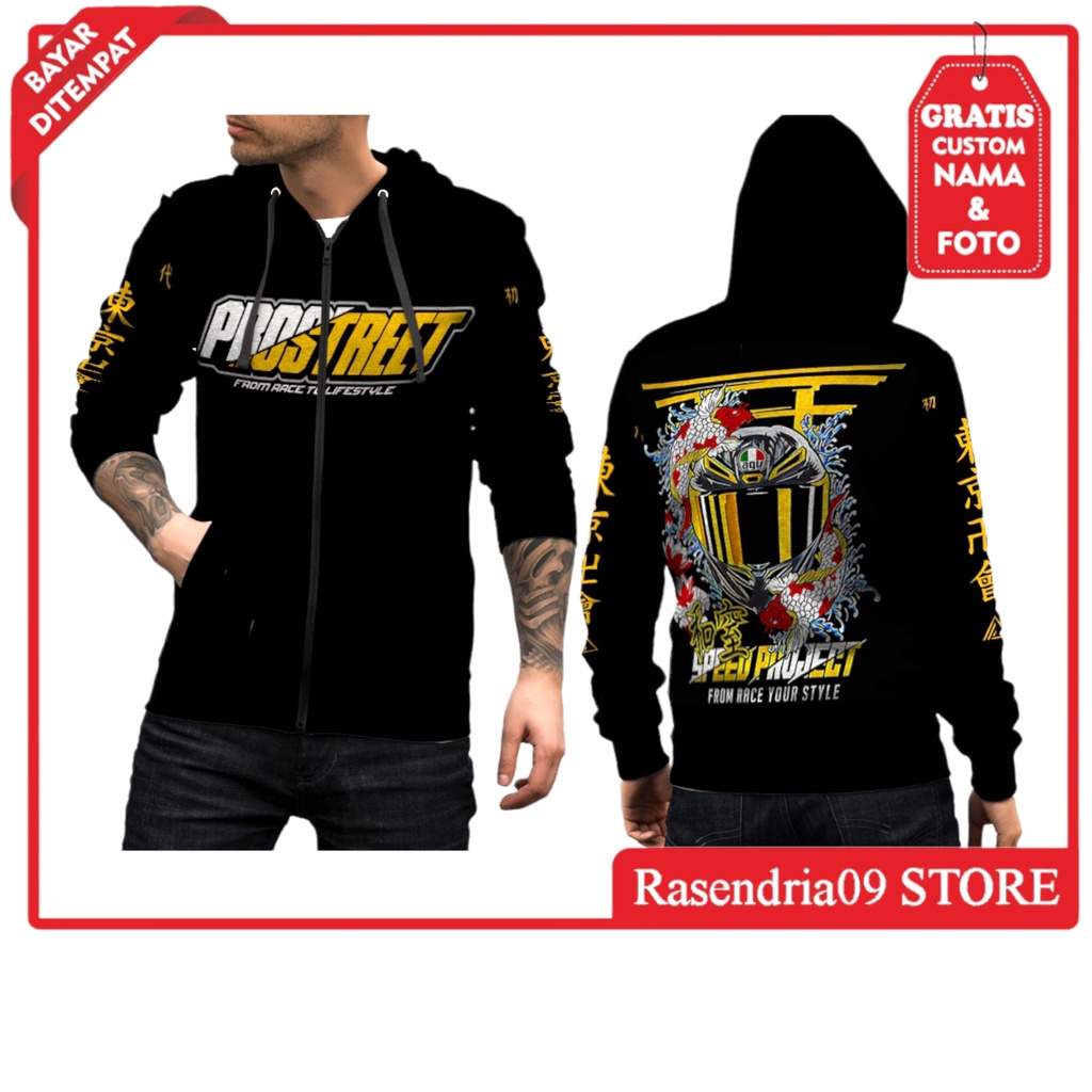 Jaket Hoodie Zipper | Sunmori | Prostreet-Speed Project | Fullprint