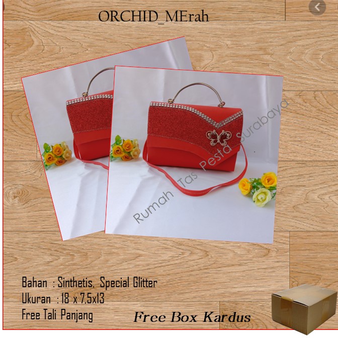 Tas Etnik,Tas Kekinian,Tas Satin,ORCHID_MErah