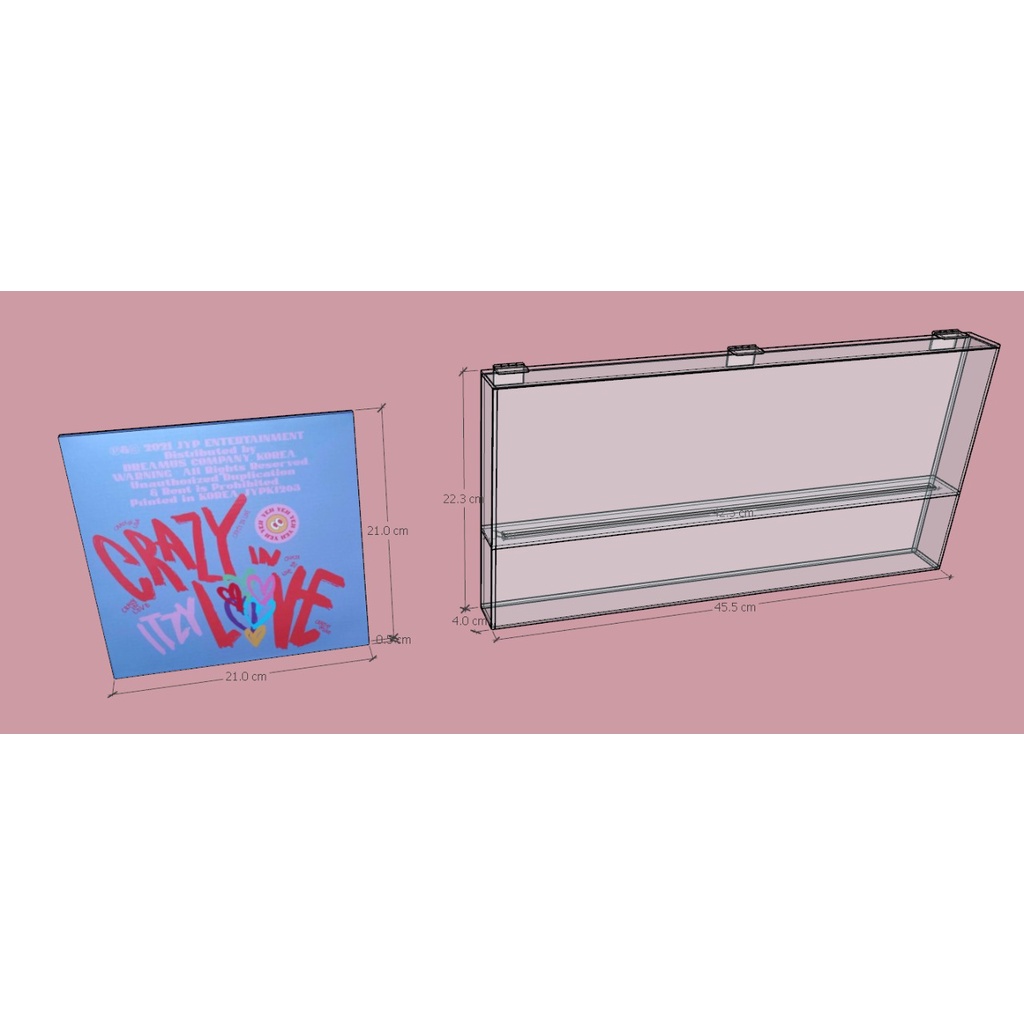 Album ITZY Crazy In Love Signed / Box Album Akrilik ITZY Crazy In Love