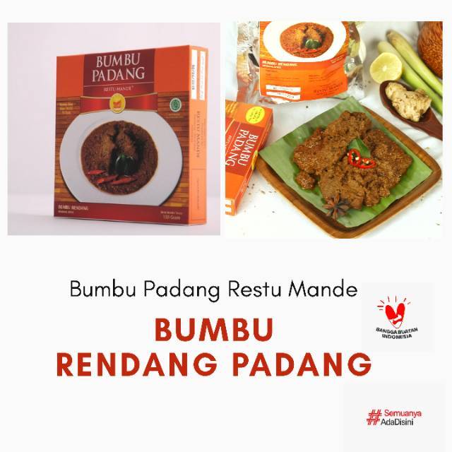 

Bumbu Rendang Untuk 1kg daging - Restu Mande bumbu 150 gram
