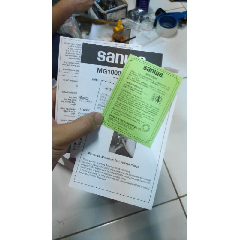 Meger instalasi listrik Sanwa MG1000