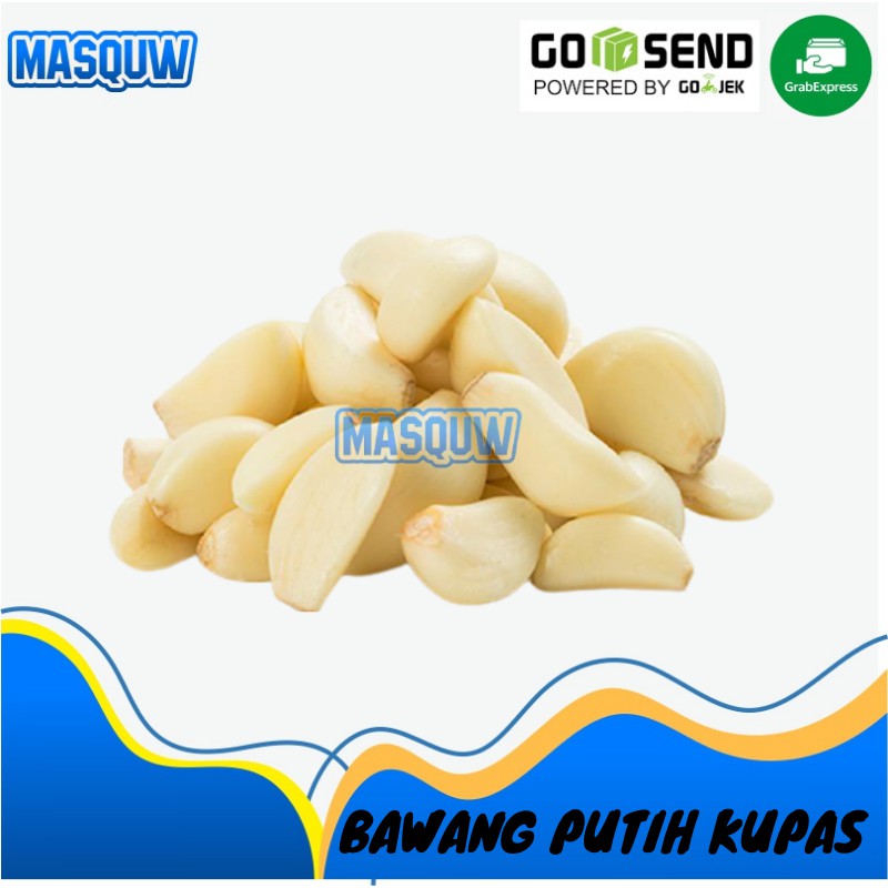 

BAWANG PUTIH KATING KUPAS 250 GRAM - 1 KG SAYURAN SEGAR BUMBU DAPUR