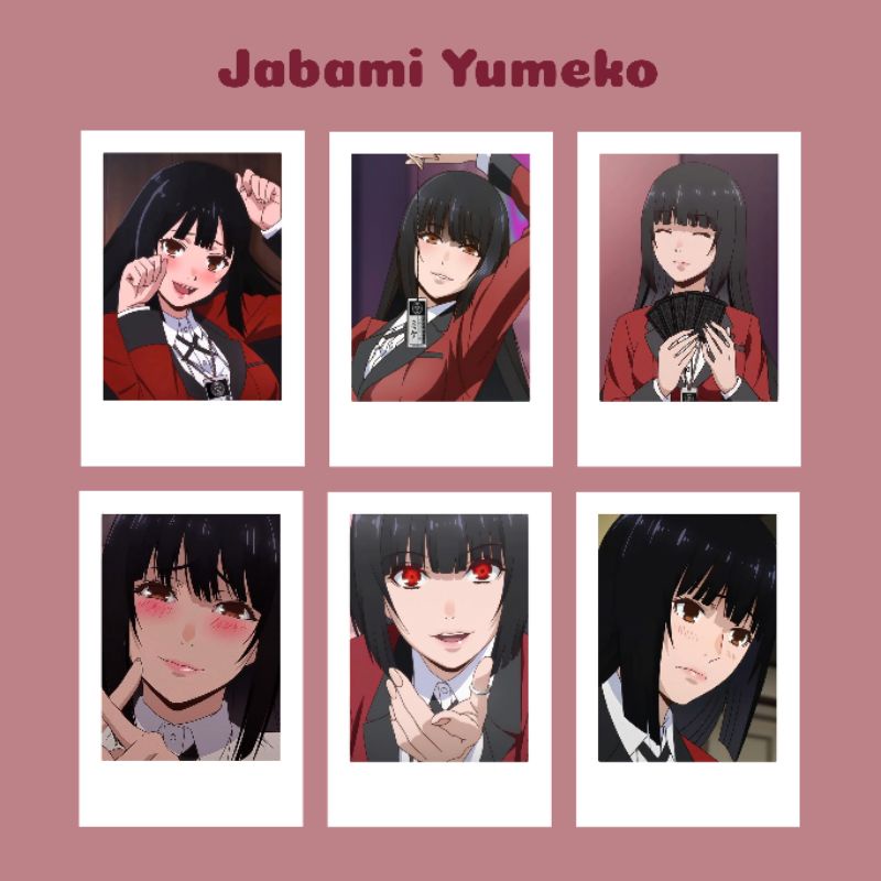 Polaroid Anime Kakegurui Yumeko Jabami Mary Saotome Kirari Ririka momobami runa midari ikishima itsu