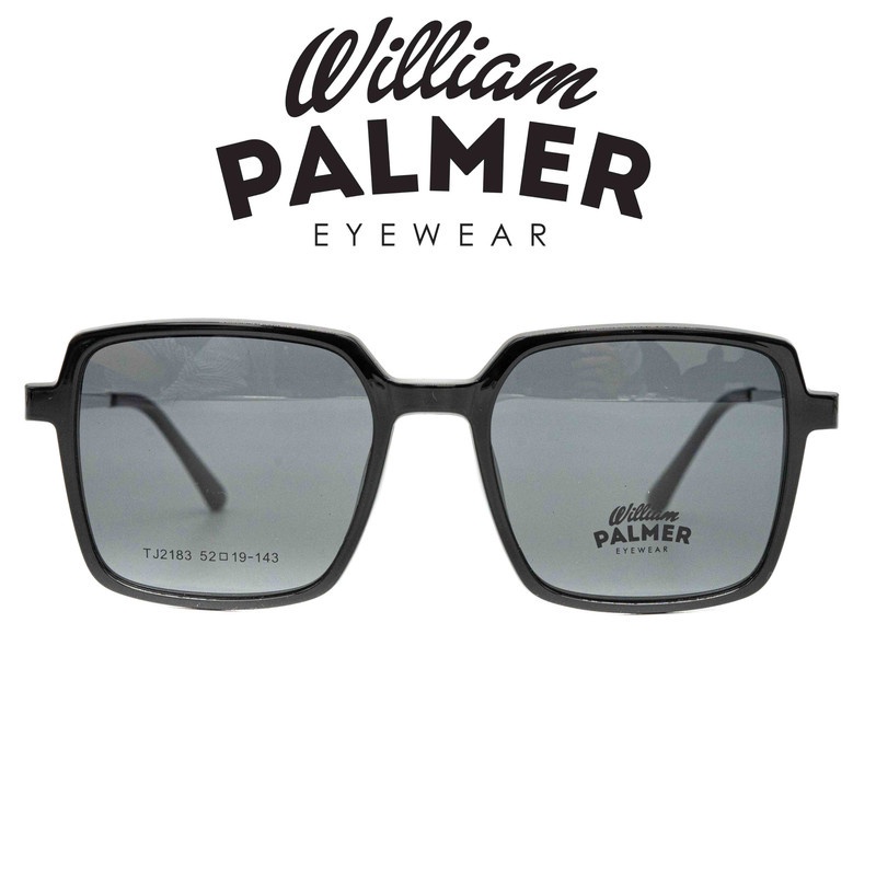 William Palmer Kacamata Pria Wanita Clip On 2183 C1 Black