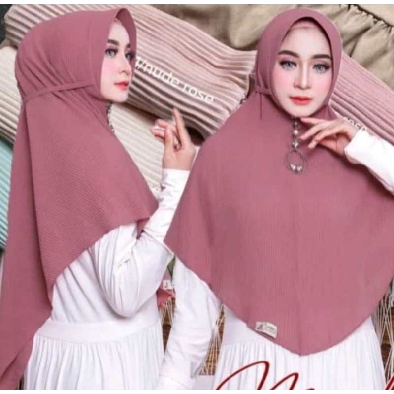 jilbab bergo pet tali/hijab plisket pet tali