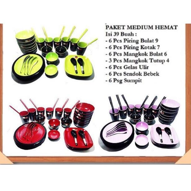 

COD Promo set melamin komplit 39pcs (free packing bubblewrap) (ART. 5008)