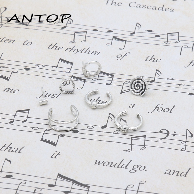 7 PCS Fashion Eropa Dan Amerika Anting Retro Gaya Bohemian Sederhana Dan Elegan ANTOP