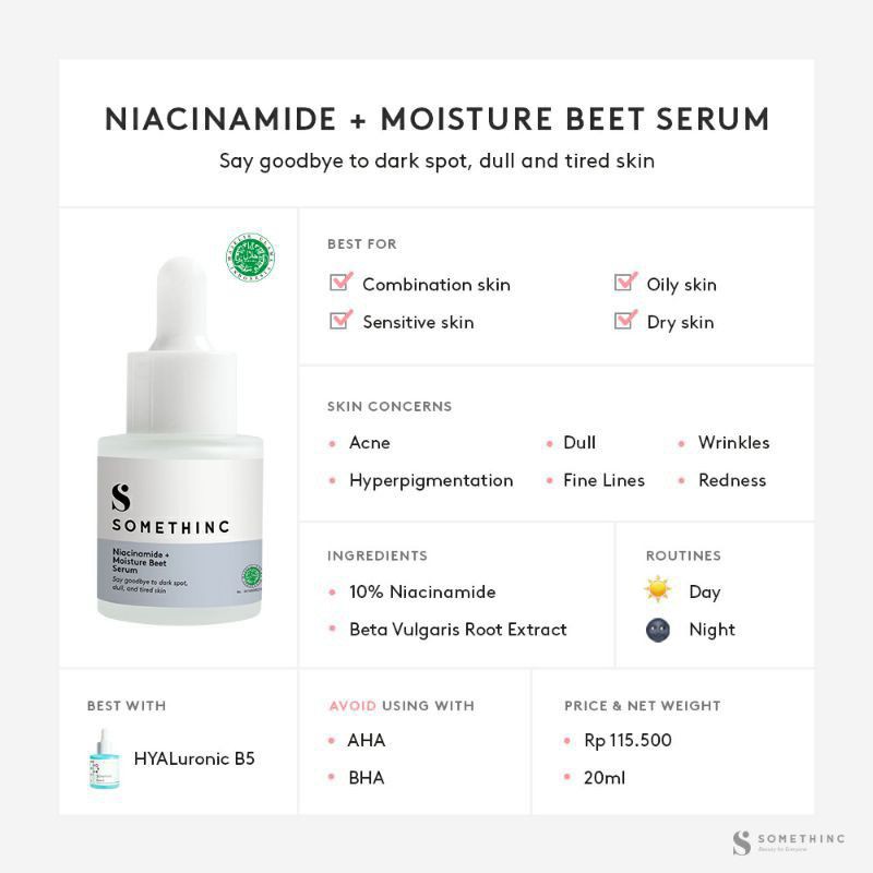 (BPOM) SOMETHINC Niacinamide + Moisture Beet Serum