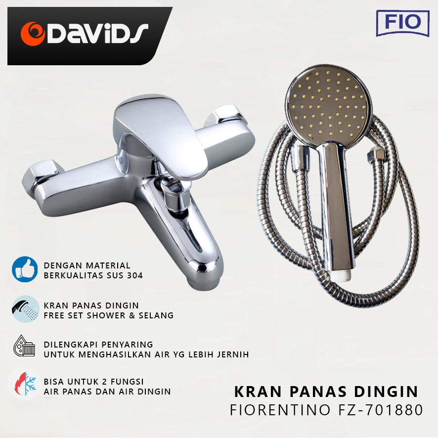 Kran Panas Dingin Keran Air Bath Mixer Shower Set Sower Stainless