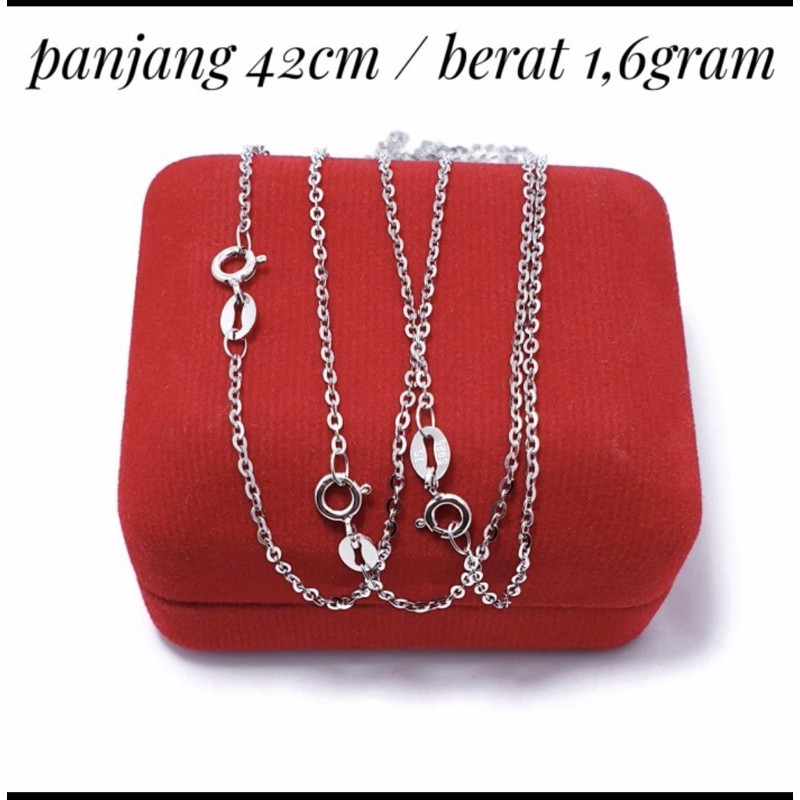 Kalung nori perak 925 kalung anak kalung dewasa perak 925 lapis emas putih S114