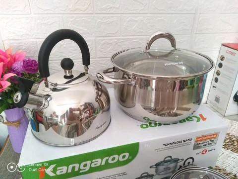 Panci Set Kangaroo Stainless Steel Set Of 6