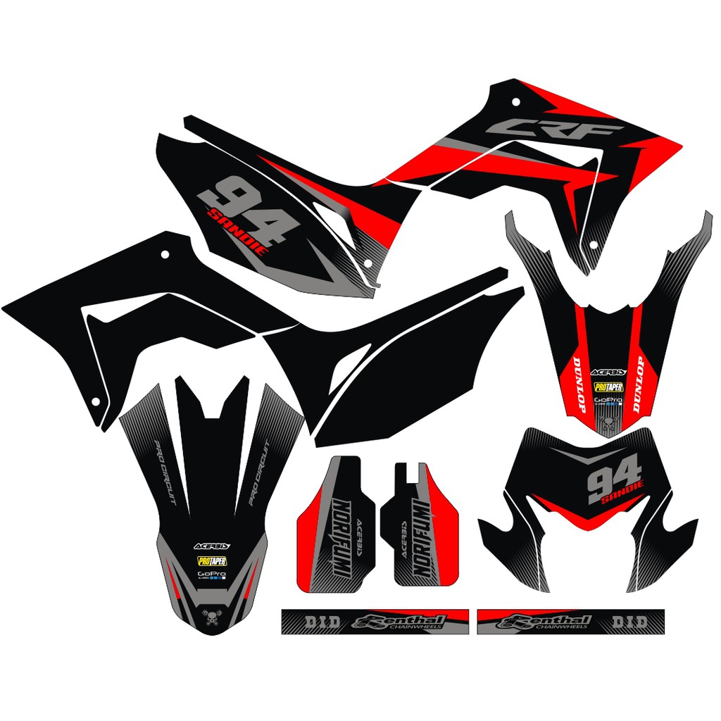 Sticker DECAL CRF 150 L Bisa Custom Stiker Honda CRF 150 L  (78)