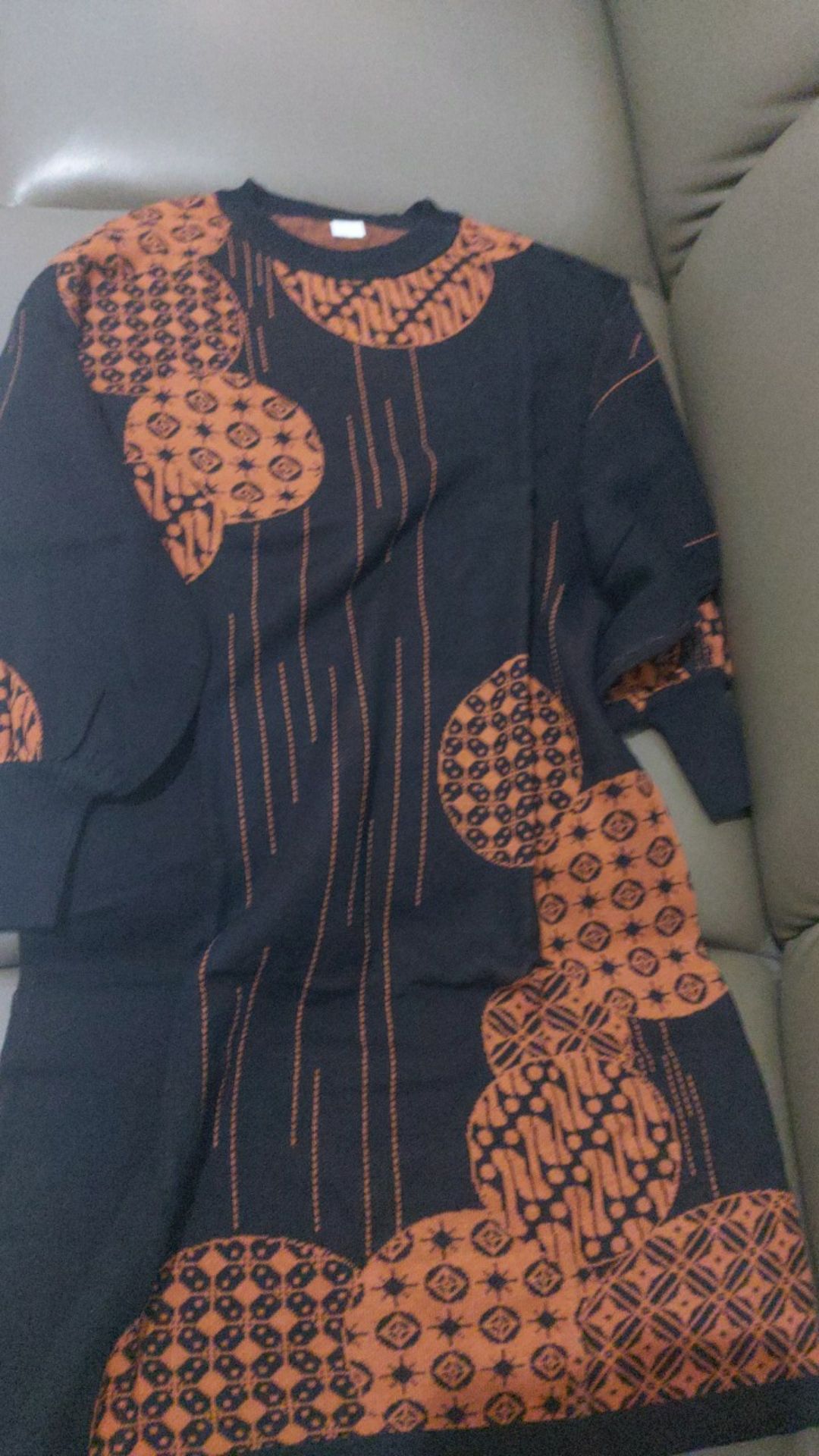 Baju Wanita Terbaru Tunik  Rajut Motif Batik Bolona Original Getty