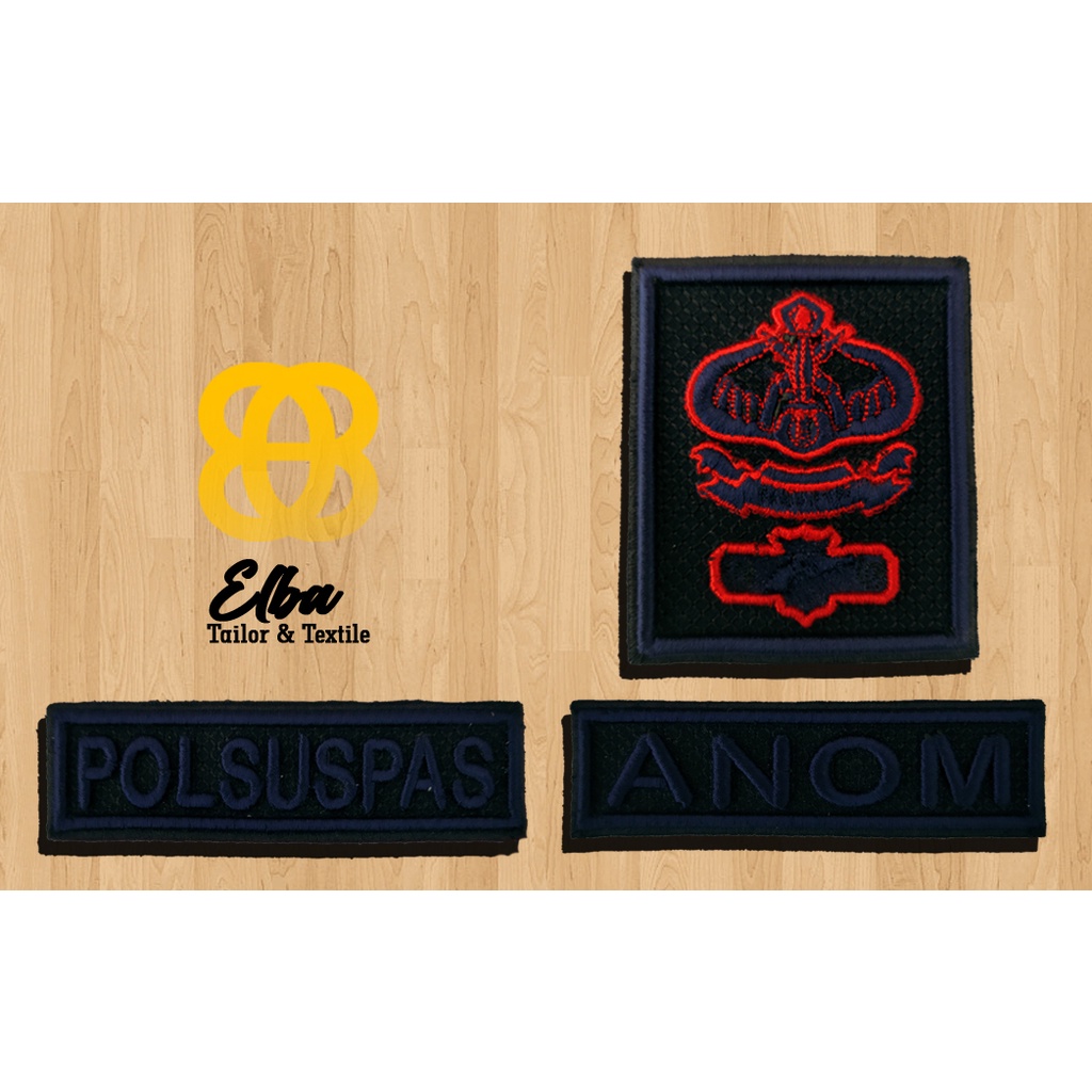 BREVET ATRIBUT POLSUSPAS+NAMA - BORDIR TIMBUL