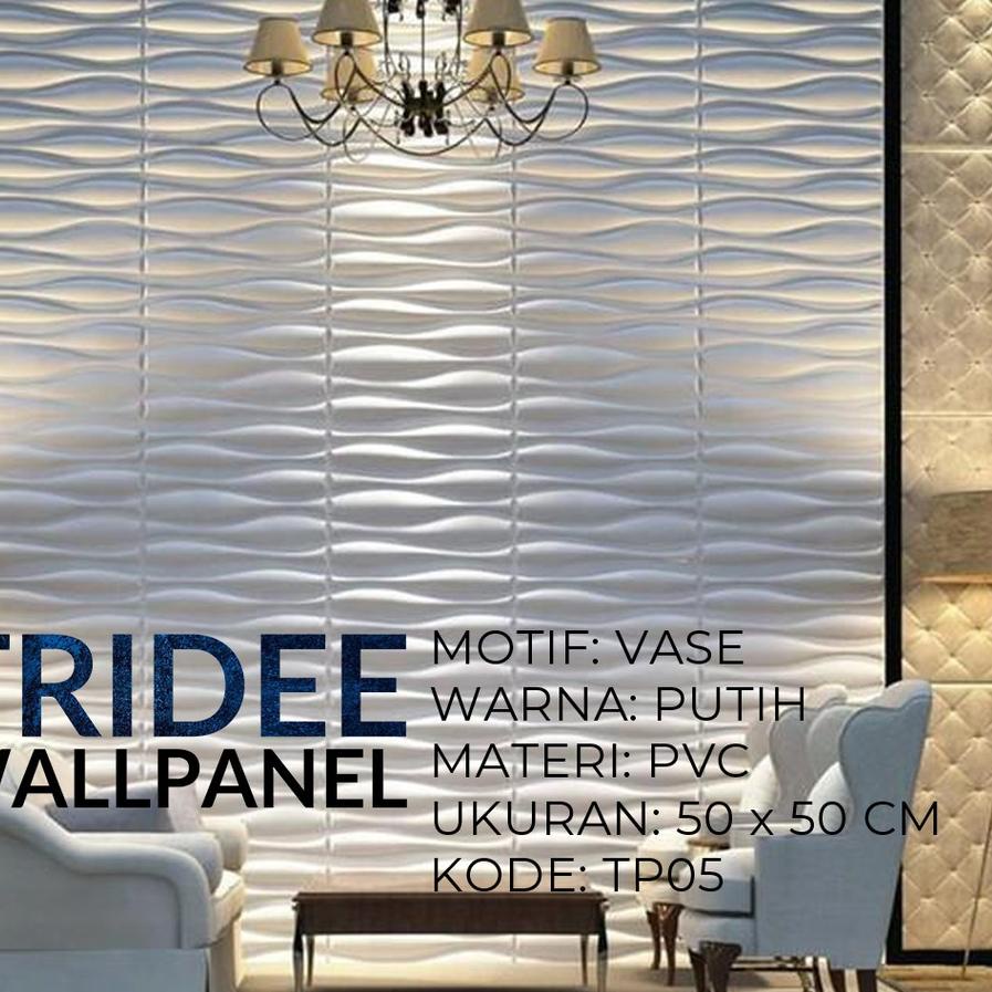 ✧ TRIDEE WALLPANEL | WALLPAPER DINDING DEKORASI | WALL PANEL 3D DINDING PVC ❁