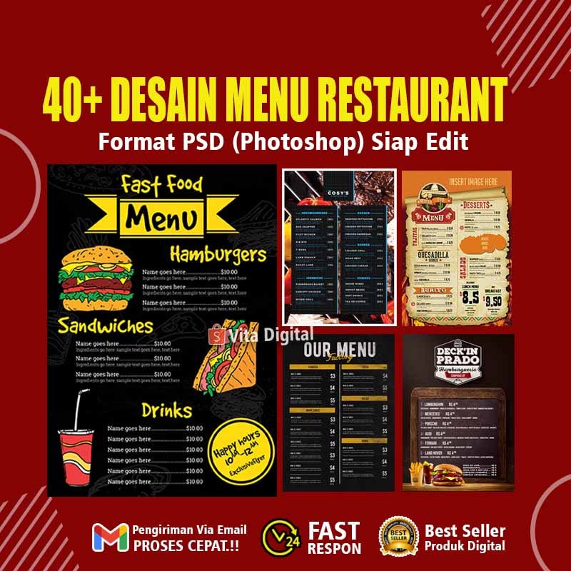 40+ Template Desain Menu Restaurant Format Psd Siap edit