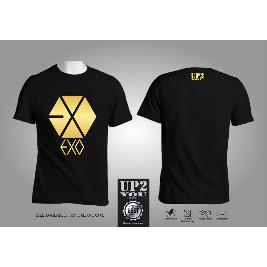 (UP2YOU ORIGINAL T-SHIRT) KAOS KPOP EXO BLACKGOLD - PREMIUM &amp; EXCLUSIVE