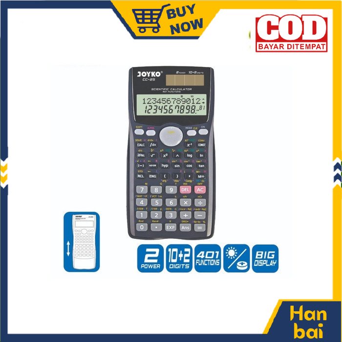 

Hanbai.Deo JOYKO CC-25 Kalkulator Calculator Scientific 401 Funcions Kalkukalor Ilmiah