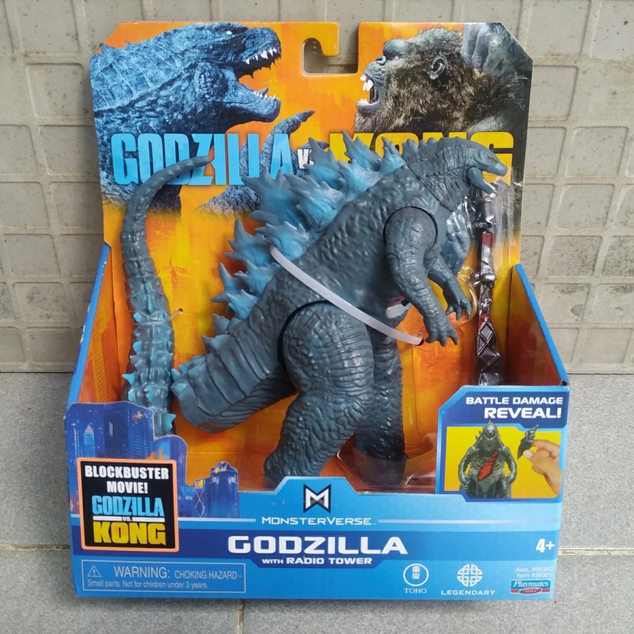 PLAYMATES GODZILLA VS KONG GODZILLA WITH RADIO TOWER MONSTERVERSE