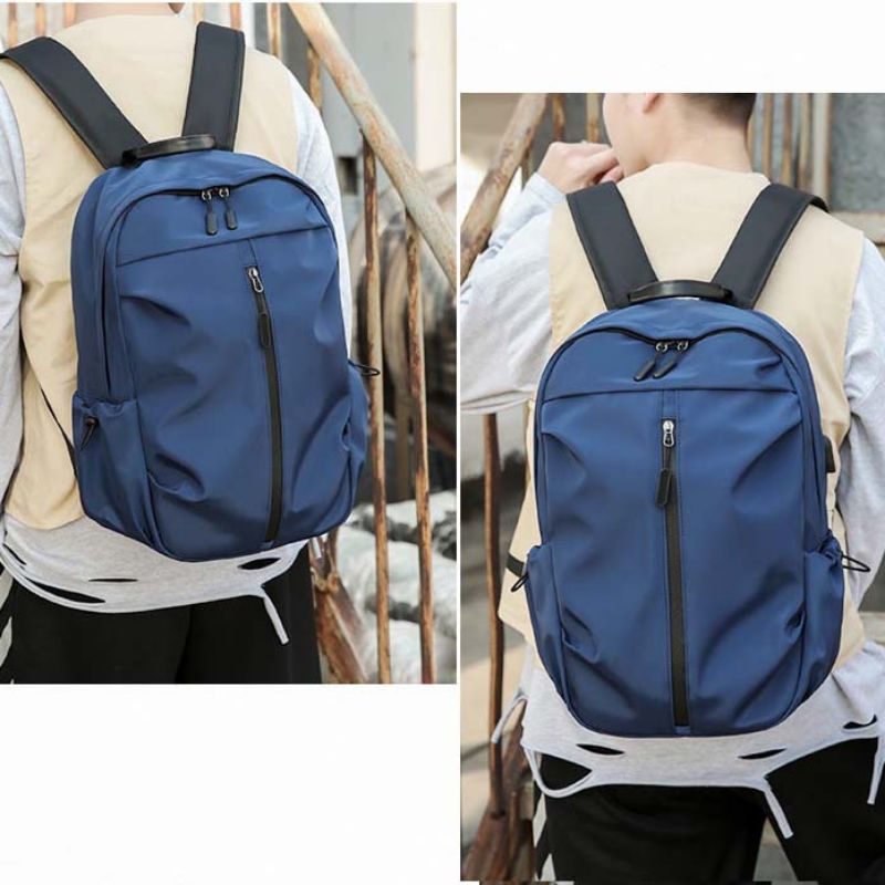 RP101 Tas Ransel Pria Kuliah Sekolah Sporty Backpack With USB Charging