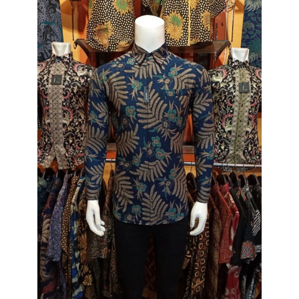 Batik Pria Lengan Panjang Baju Batik Exclusive Pria Batik Premium Baju Batik Distro Batik Slimfit Modern-Ramban