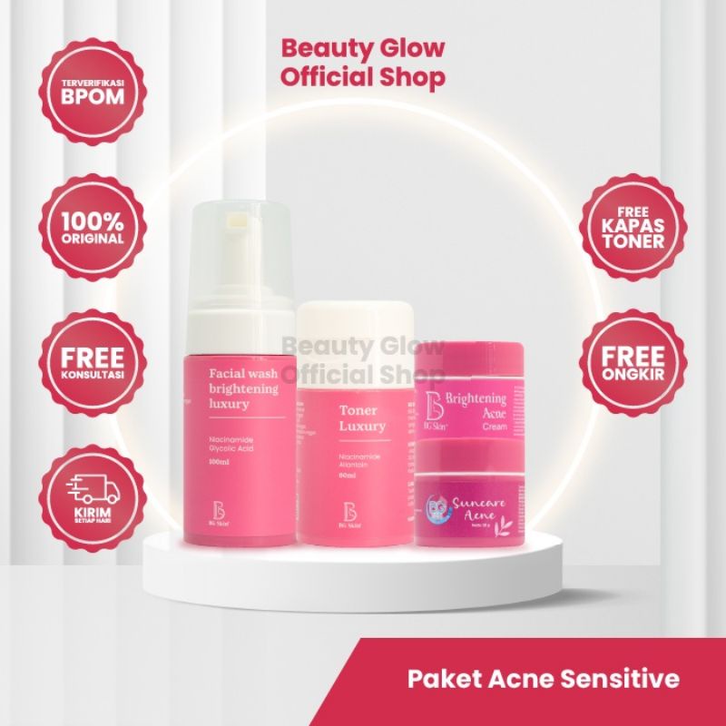 BEAUTY GLOW BRIGHTENING ACNE COD FREE ONGKIR+HADIAH PAKET BG
