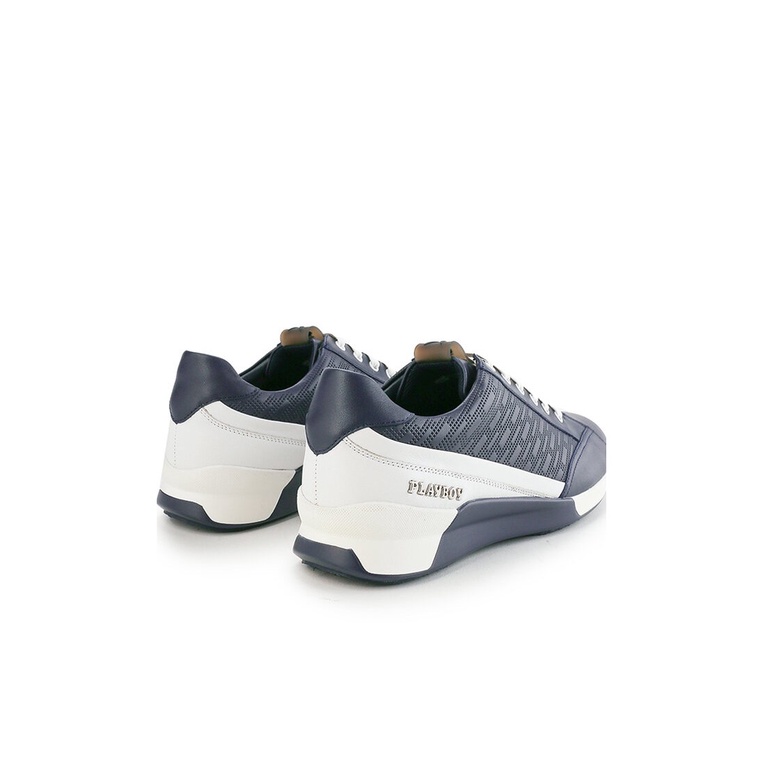 SEPATU SNEAKER PLAYBOY PRIA ORIGINAL CASUAL BRANDED BIRU NAVY PL98