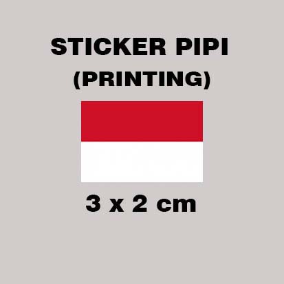 

Sticker Pipi Decal Printing Bendera Indonesia 3 x 2 cm
