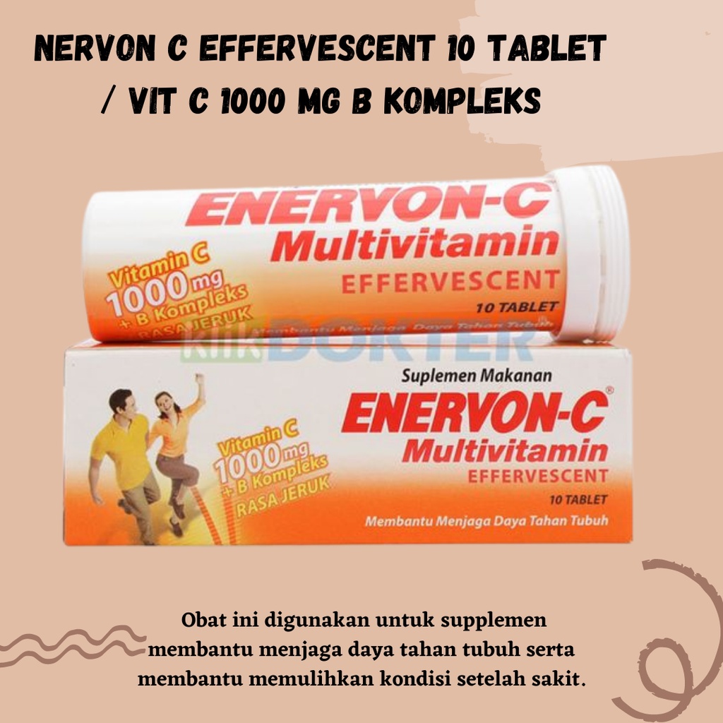 TERLARIS!!! Nervon c effervescent 10 tablet / vit c 1000 mg b kompleks