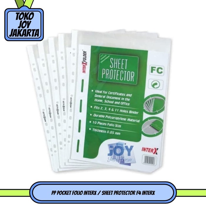 

10pcs PP Pocket Folio InterX / Sheet Protector F4 InterX