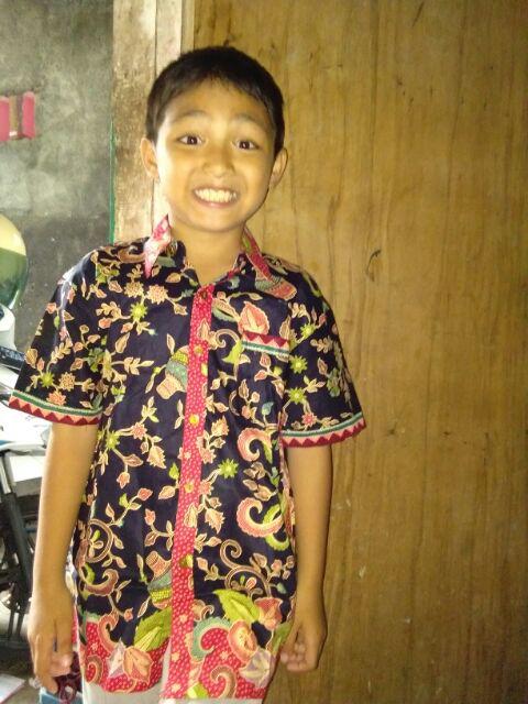 Hem Kemeja Batik Anak Cowok Gentong Hitam
