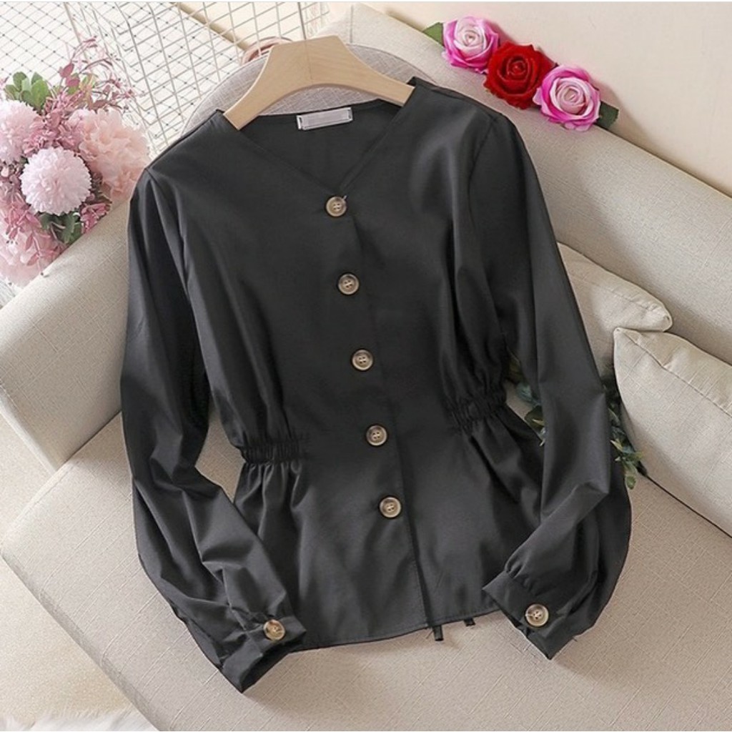 VIOLA TOP // KEMEJA WANITA KERUT SAMPING-3